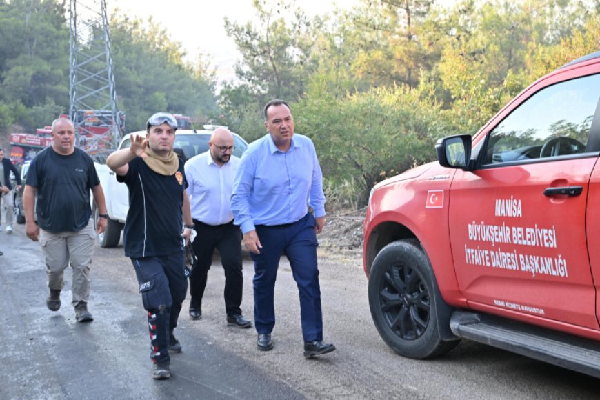 Manisa İtfaiyesi’nden Kayapınar yangınına müdahale