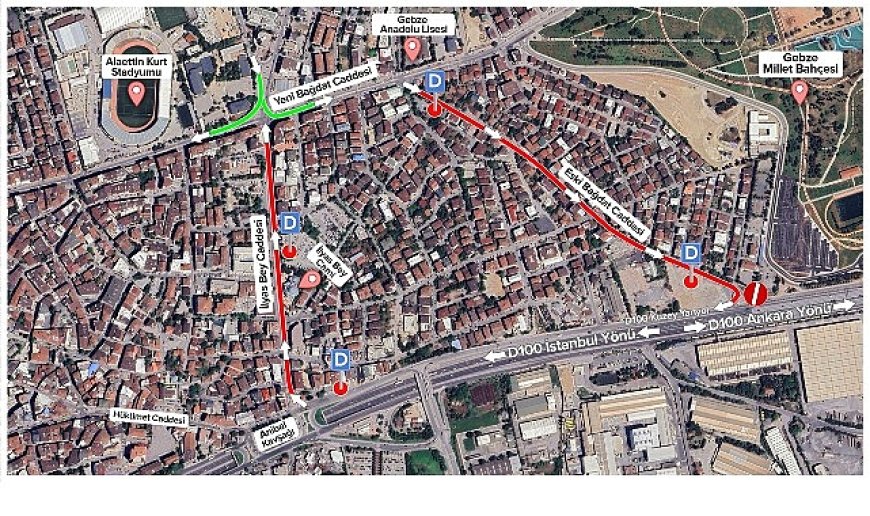Gebze’de yeni trafik dolaşım planı hayata geçiyor