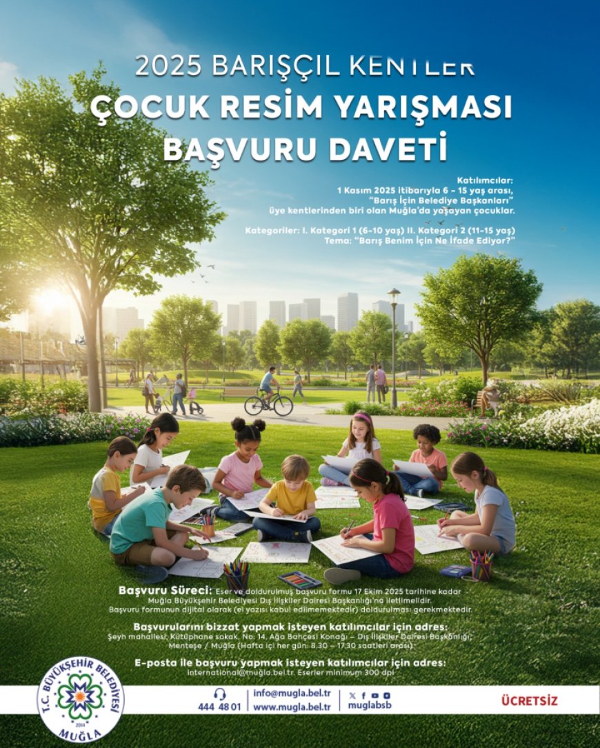 Muğlalı çocuklar dünyaya barışı resmedecek