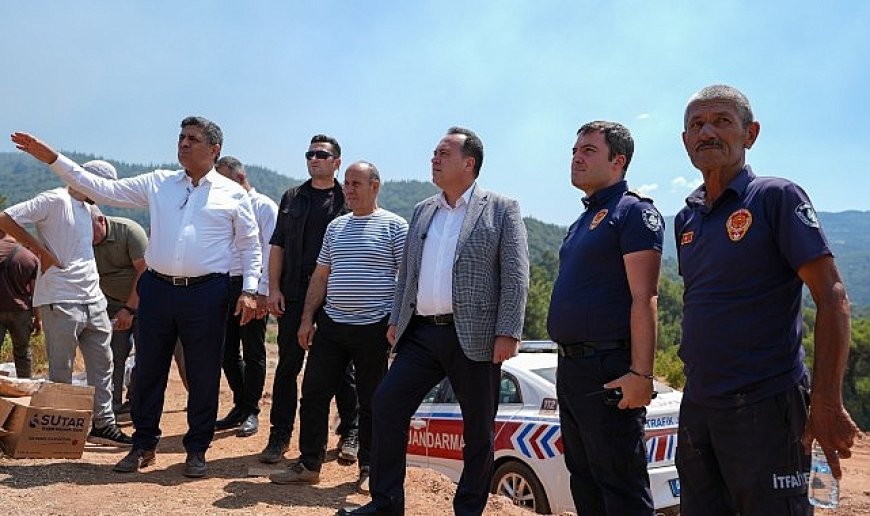 Başkan Dutlulu Yangın Bölgelerinde İncelemelerde Bulundu