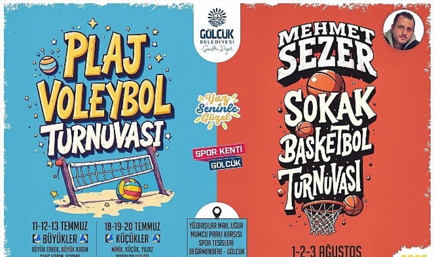Spor kenti Gölcük’te yaz turnuvaları başlıyor