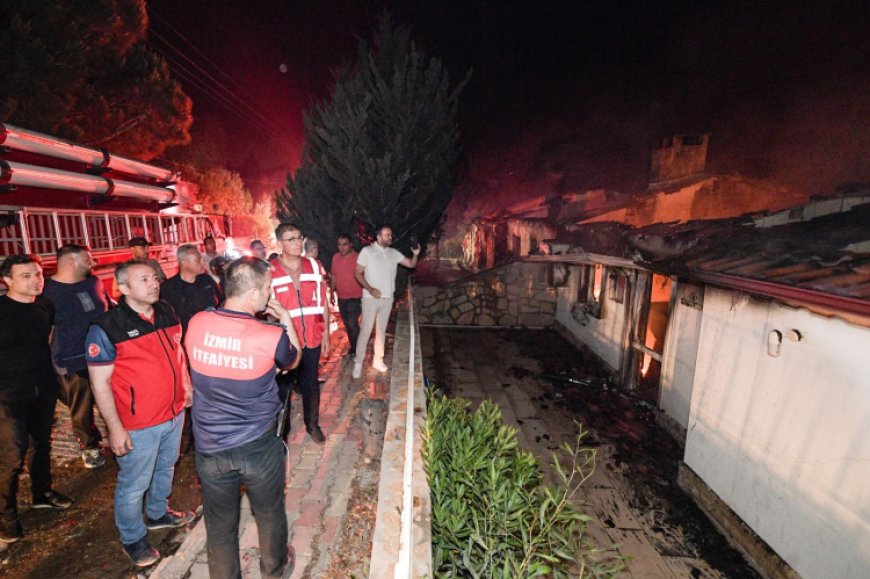 İzmir’de yangın kâbusu! 20 ev yandı, ekipler seferber oldu