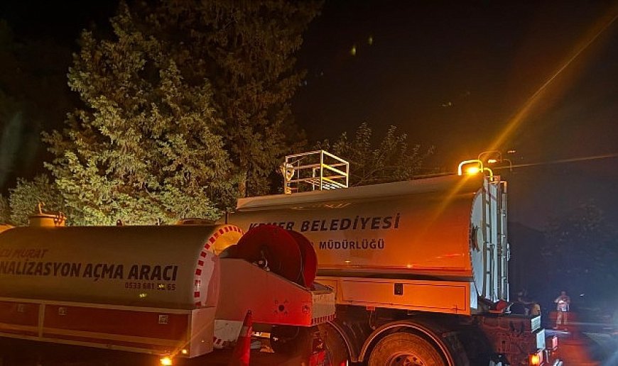 Kemer’de trafo yangını