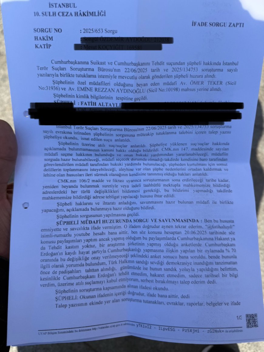 Gazeteci Fatih Altaylı tutuklandı!
