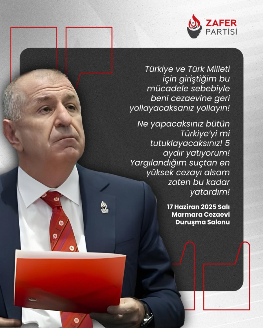 Ümit Özdağ’a hapis cezası ve tahliye kararı!