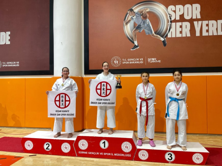 Edirne İl Karate Şampiyonası’nda 16 madalya ile büyük başarı!