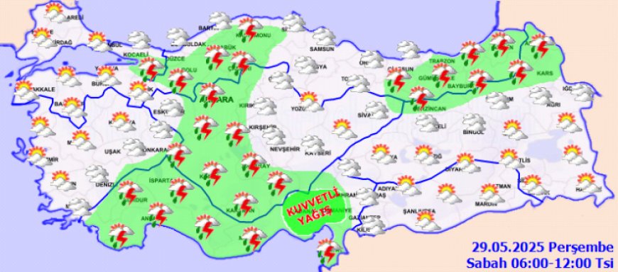 Yurtta bugün yerel sağanak ve kuvvetli yağış var