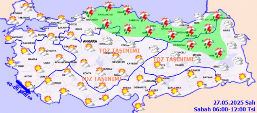 Marmara ve Ege hariç toz taşınımına dikkat!