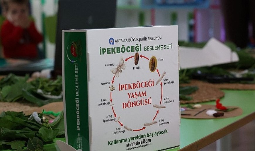 Büyükşehir çocukları ipekböceği ile tanıştırıyor