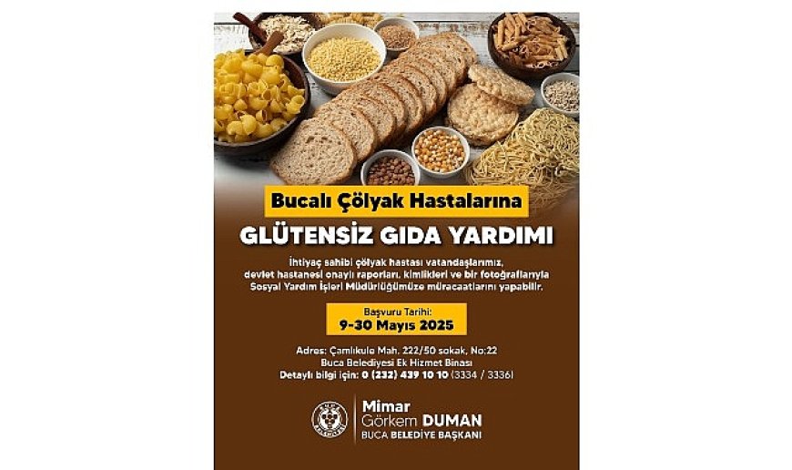 Buca Belediyesi’nden çölyak hastalarına glütensiz gıda yardımı
