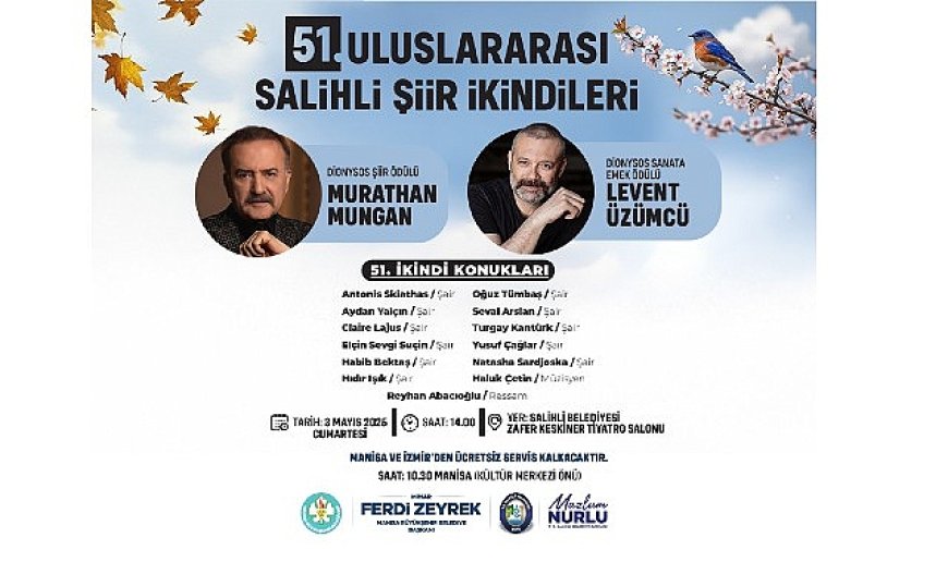 Uluslararası Salihli Şiir İkindileri Yeniden Hayat Buluyor