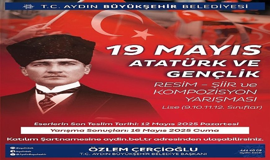 Başkan Çerçioğlu’ndan 19 Mayıs Temalı Ödüllü Resim, Şiir ve Kompozisyon Yarışması