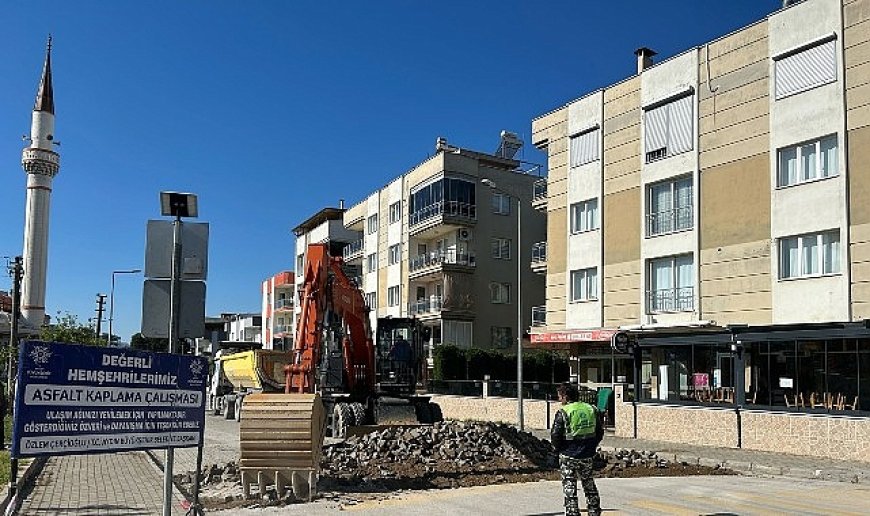 Başkan Çerçioğlu, Efeler’in yollarını yenilemeyi sürdürüyor