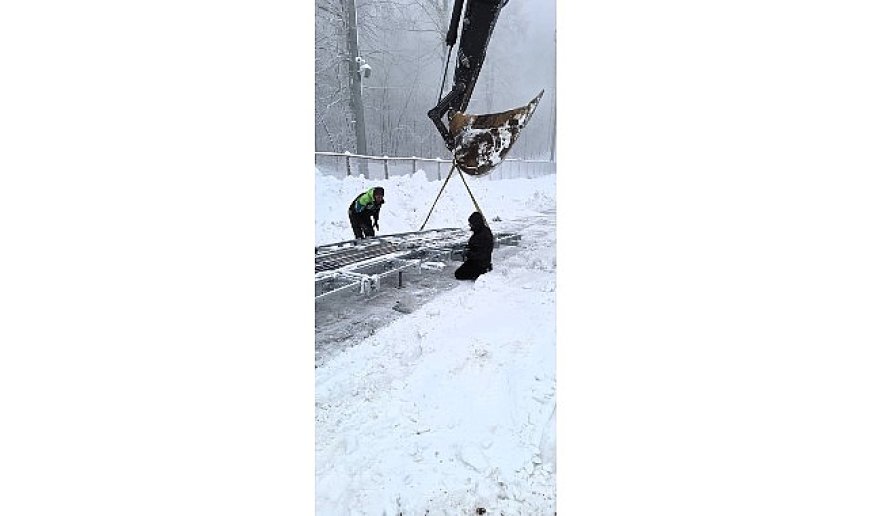 Kuzuyayla’da yürüyen bant, kar keyfine konfor katacak