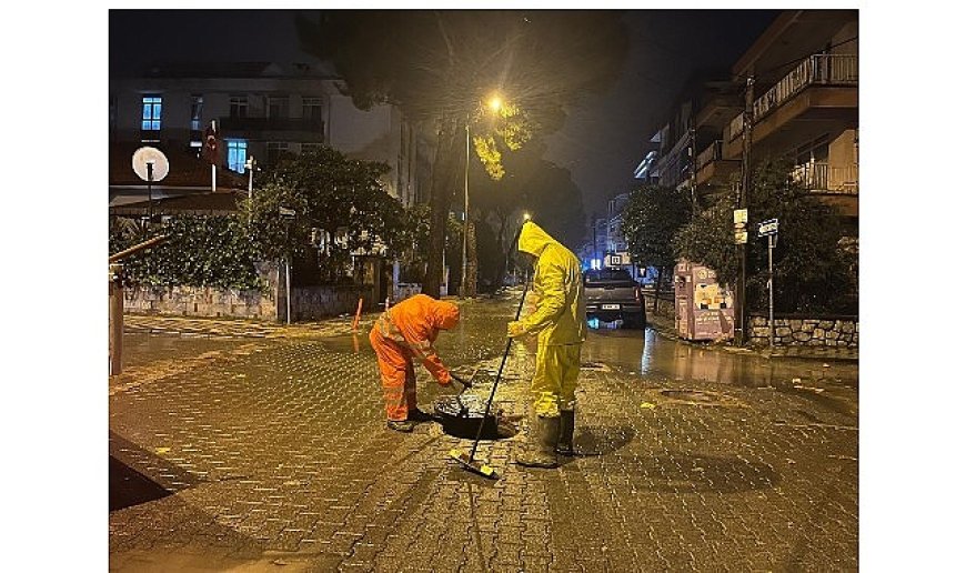 Milas Belediyesi Ekipleri Gece Boyunca Alandaydı
