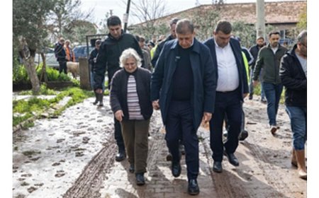 Başkan Tugay’dan Seferihisar’da yağıştan etkilenenlere yerinde destek