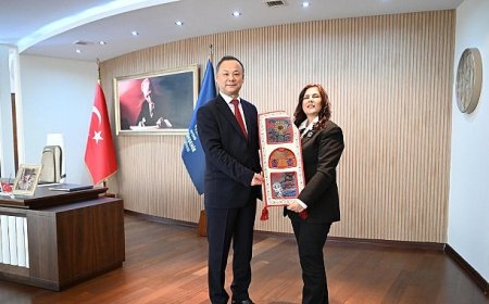 Başkan Çerçioğlu’na Kırgızistan Ankara Büyükelçisi Ruslan Kazakbaev’den Ziyaret