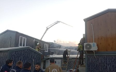 İşçi Konteynerinde Çıkan Yangın Kontrol Altına Alındı