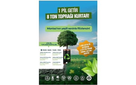 Manisa’da Çevre Seferberliği Yeniden Başlıyor: Atık Pil Getir, Zeytin Fidanını Al