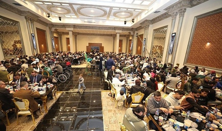 Başkan Büyükakın, Gazzeli ailelerle oruç açtı