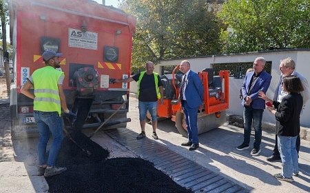 Gaziemir’de 32 bin 191 metrekarelik alandaki yol ve kaldırımlar yenilendi