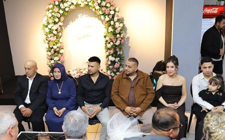 Genç çiftin yüzüklerini Başkan Topaloğlu taktı