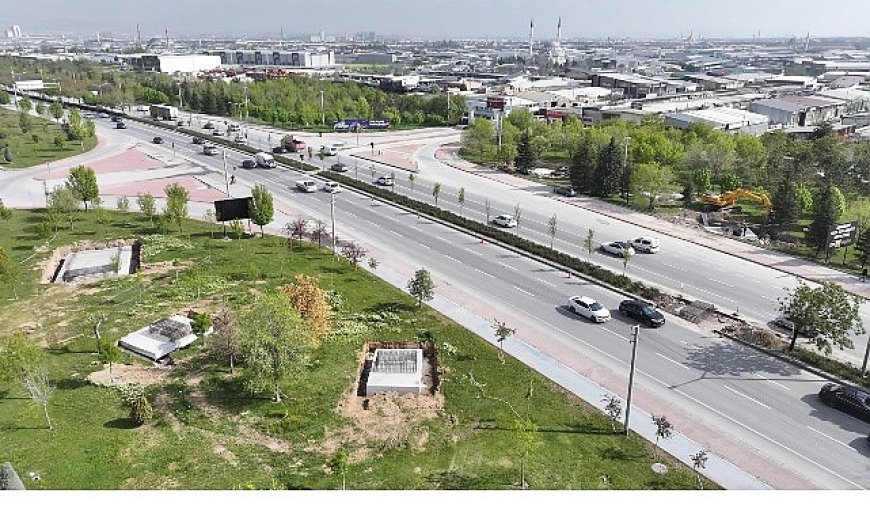 Konya Büyükşehir MARSAN Girişi’ne Yaya Üst Geçidi Yapıyor